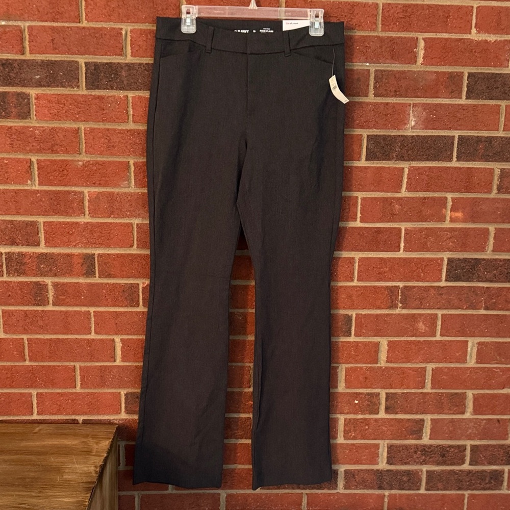 Old Navy Pixie Flare Charcoal Full Length Dress Pants - Picture 2 of 11